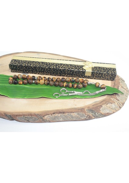 Çift Püskül Ay Yıldız Uçlu Küre Kesim 10 mm Tesbih Kaplangözü Tespih Rdt2224