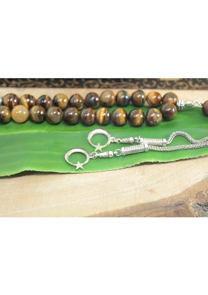 Çift Püskül Ay Yıldız Uçlu Küre Kesim 10 mm Tesbih Kaplangözü Tespih Rdt2224 fiyatları