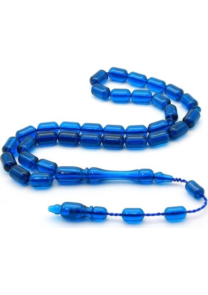 Kapsül Kesim Polonya Kehribar Tesbih - Lacivert