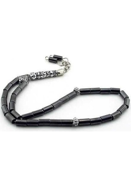 Kişiye Özel Silindir Tane Doğal Hematit Tesbih