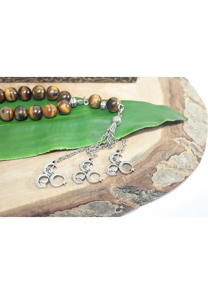 Üç Püskül Üç Hilal Uçlu Küre Kesim 10 mm Tesbih Kaplangözü Tespih Rdt2232 fiyatları