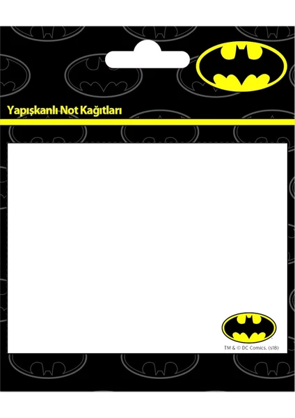 Batman Desenli Yapışkanlı Not Kağıdı 50 Yaprak 100x75