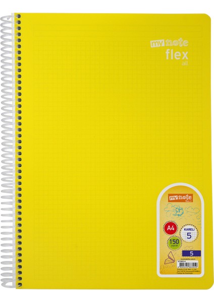 Flex All 5 Defter A4 150 Yaprak Kareli