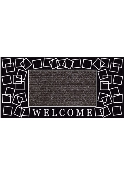 B'Home B'Home Ayna Kapı Önü Paspas Halılı 40x80 cm Gümüş