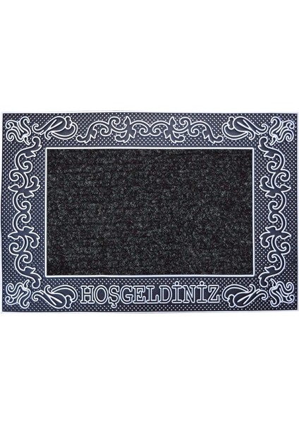B'Home B'Home Saray Kapı Önü Paspas Halılı 45x70 cm Gümüş