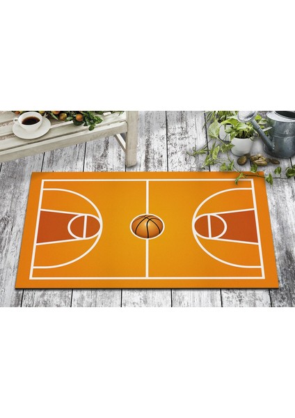 Olunca Basketbol Tasarım Kapı Önü ve Ev İçi Paspas 45x75 cm