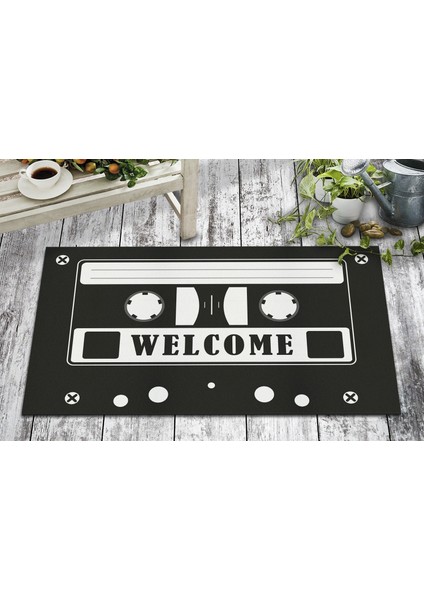 Olunca Kaset Tasarım Kapı Önü ve Ev İçi Paspas 45x75 cm