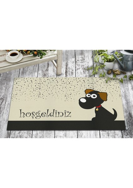 Olunca Sevimli Karşılama Tasarım Kapı Önü ve Ev İçi Paspas 45x75 cm