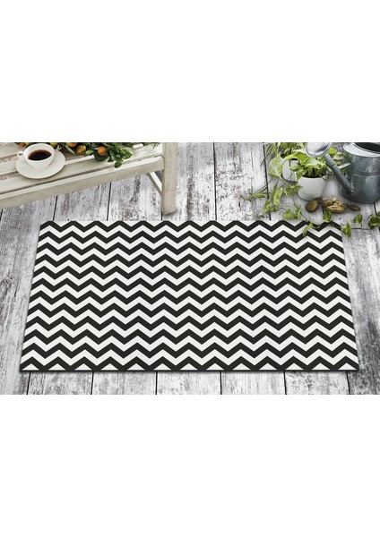 Olunca Zigzag TAsarım Kapı Önü ve Ev İçi Paspas 45x75 cm