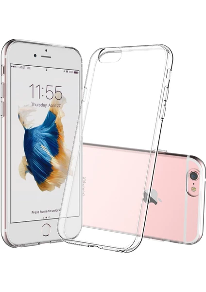 Case 4U Apple İphone 6S Ultra İnce Silikon Kılıf Şeffaf