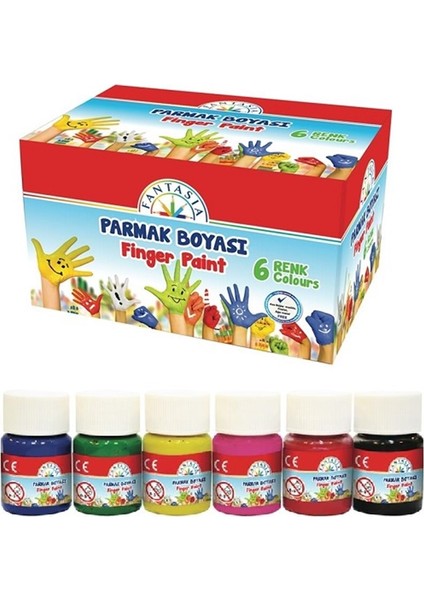 Parmak Boyası 6 Renk x 20 ml