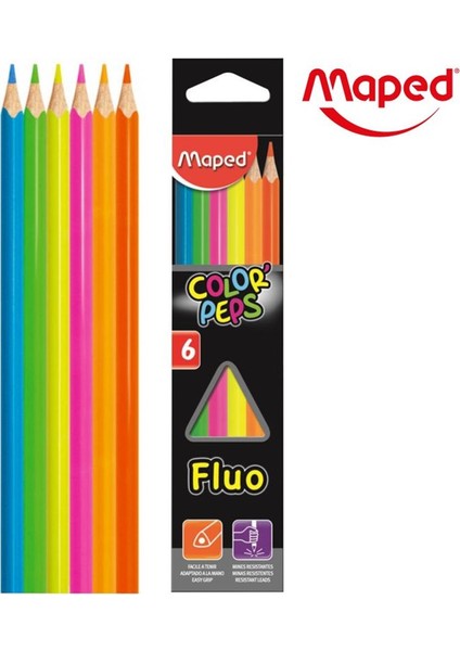 Neon Kuru Boya Kalemi 6 Renk 832003