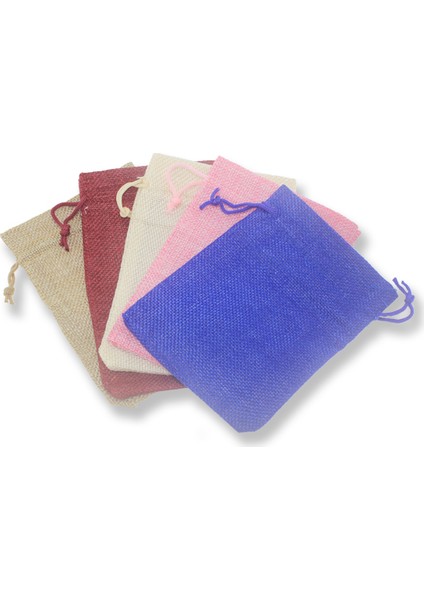 50 Adet 9x14cm Keten Kese