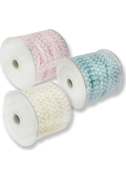 İpe Dizili Yarım İnci Makara 6 mm x 25 m