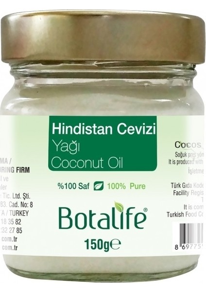%100 Saf Hindistan cevizi yağı 150ml (cocos nucifera)