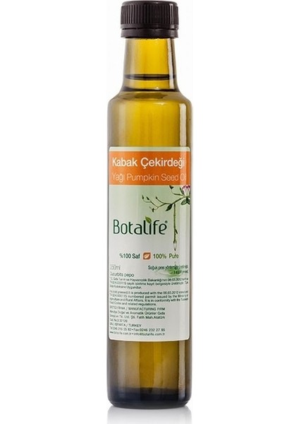 Kabak Çekirdeği Yağı Saf 250 ml