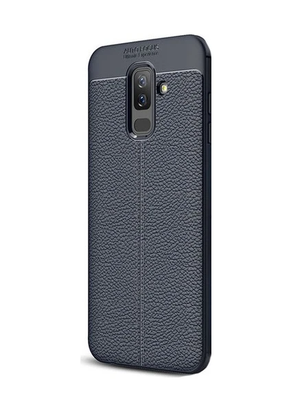 Case 4U Samsung Galaxy J8 Kılıf Darbeye Dayanıklı Niss Arka Kapak - Lacivert