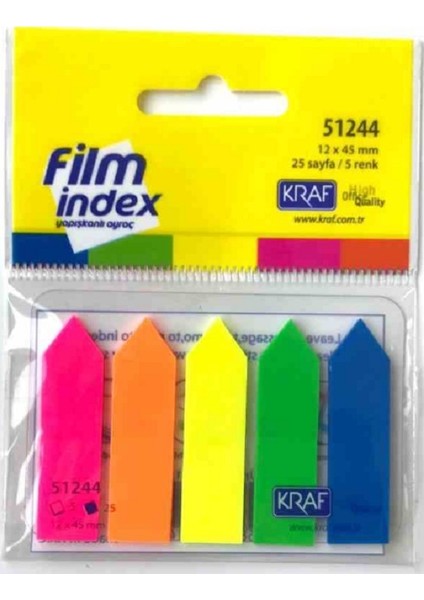 Film index Ok Şekilli 5 Renk 51244