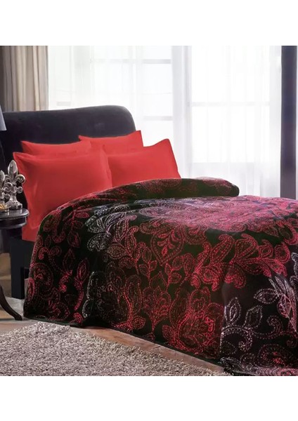Valencia Kırmızı Çift Kişilik Battaniye