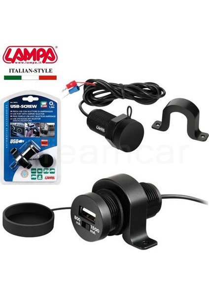 USB-Screw USB Şarj Soketi İzoleli 39013