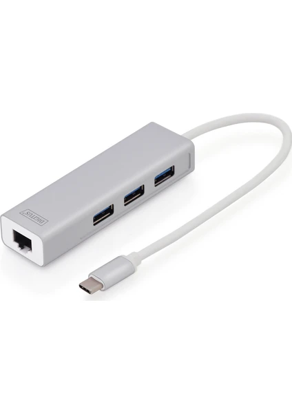 DA-70255 3 Port USB 3.0 Type C Hub With Gigabit Ethernet