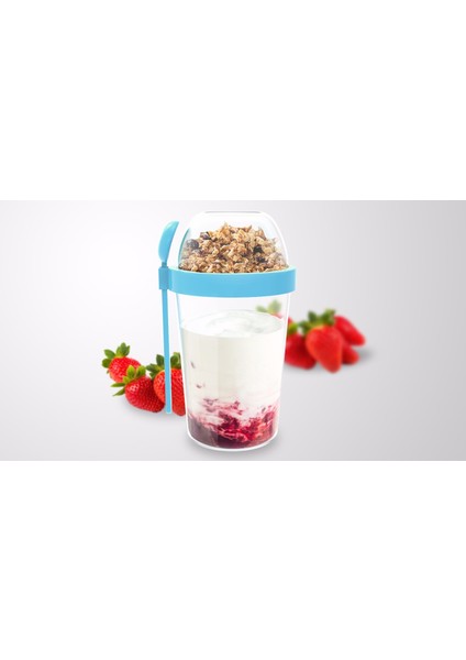 Capsule 450 ML + 100 ML  Granola Atıştırmalık Kabı - Lacivert