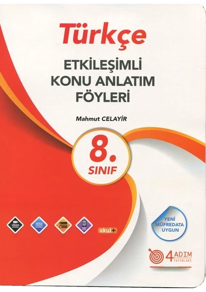 4 Adım Yayınları 4 Adım 8. Sınıf Türkçe Etkileşimli Konu Anlatım Föyleri