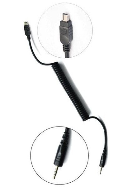 Dslr Kumandaları İçin Nikon N10 Dc2 Uyumlu Spiral Kablo 15M