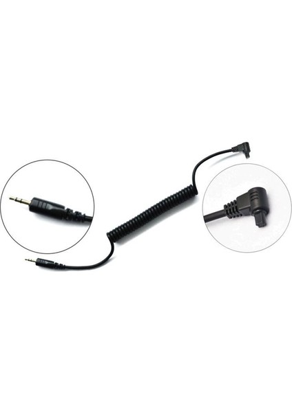 Dslr Kumandaları İçin Canon Uyumlu C8 C3 N3 Adaptör Kablo Spiral