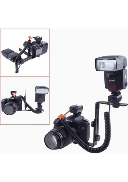 Ayarlanabilir Flash Bracket L Şekli Flaş Dirseği