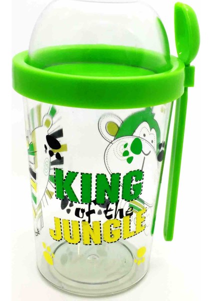 Jungle Capsule 450 ML + 100 ML Granola Atıştırmalık Kabı - Yeşil