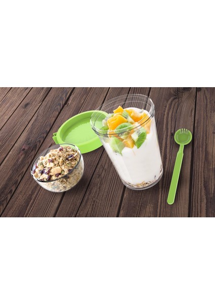 Jungle Capsule 450 ML + 100 ML Granola Atıştırmalık Kabı - Yeşil fiyatları