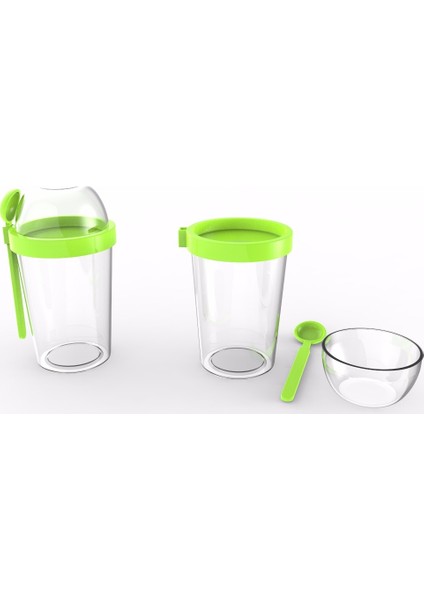 Jungle Capsule 450 ML + 100 ML Granola Atıştırmalık Kabı - Yeşil indirimleri