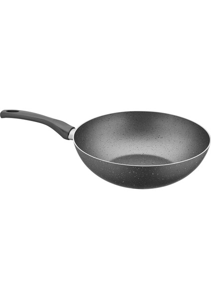 Fred 28 Cm Granit Wok Tava Gri Kırçıl