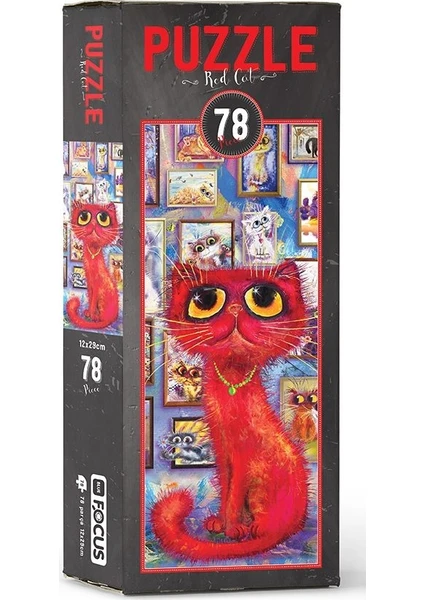 Blue Focus BF051 Red Cat 78 Parça Kutu Puzzle