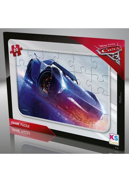 Ks Games Cars 24 Parça Frame Puzzle - Mavi - CR707