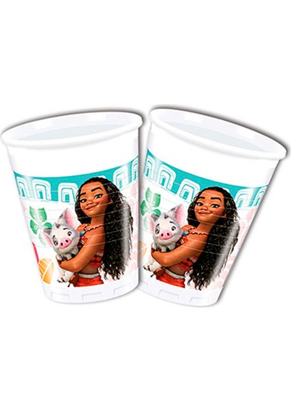 Moana 8li Tek Kullanımlık Konsept Parti Bardağı