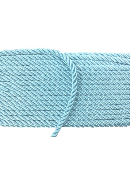 8 mm X 50 Metre Halat Kordon İp Süsleme Malzemesi Bebek Mavisi