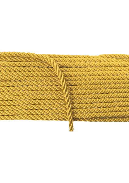 6 mm X 20 Metre Halat Kordon İp Süsleme Malzemesi Sarı