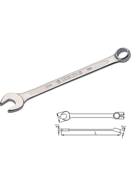 Kombine Anahtar Uzun Boy (Sae) 3/16'' Inch