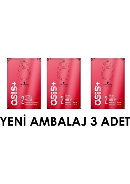 3X Osis Mess Up Mat Şekillendirici Krem Wax 100 ml