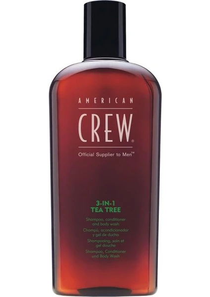 American Crew 3 İn 1 Tea Tree Şampuan Conditioner Body Wash 250 ml