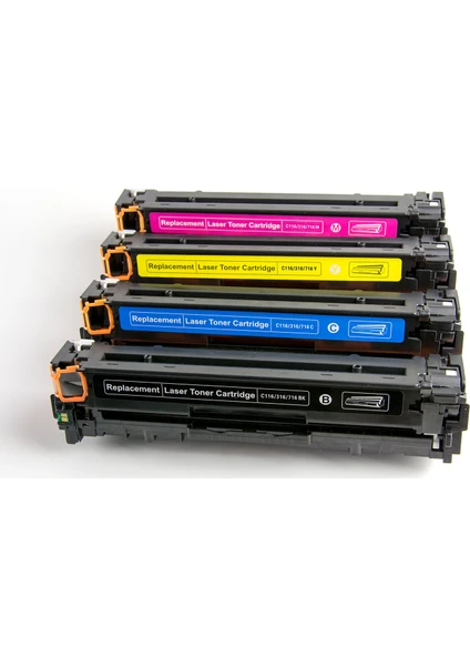 Premium® Canon LBP5050 Uyumlu 4 Renk Muadil Toner Seti