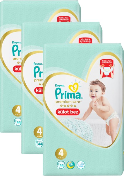 Premium Care Külot Bebek Bezi 4 Beden Aylık Fırsat Paketi 132 Adet