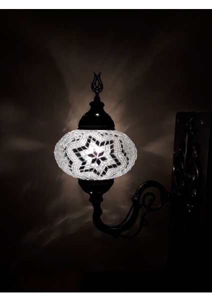 Mozaik Aplik Otantik Gece Lamba El Yapımı Mozaik Bahçe Lambası
