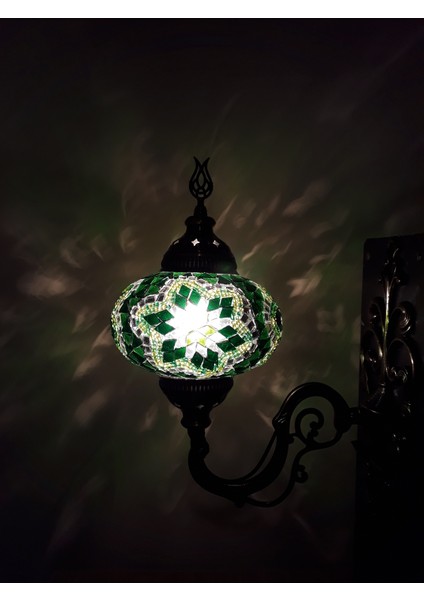 Mozaik Aplik Otantik Gece Lamba El Yapımı Mozaik Bahçe Lambası