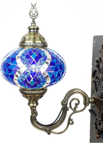 Mozaik Aplik Otantik Gece Lamba El Yapımı Mozaik Bahçe Lambası