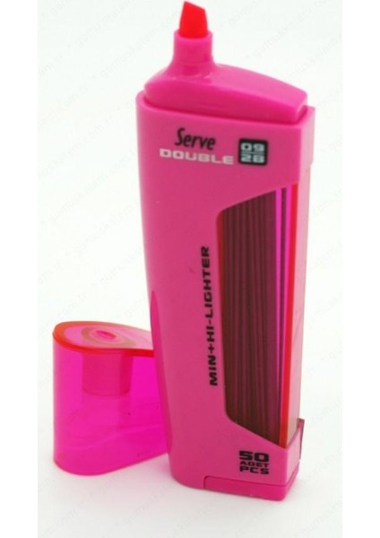 Double 0.9mm Pembe - Min & Fosforlu Kalem