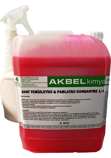 Jant Temizleyici & Parlatıcı Konsantre 1/4 5 Kg