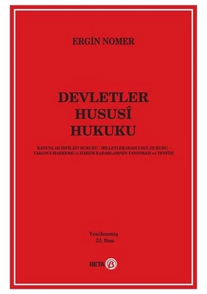 Devletler Hususi Hukuku - Ergin Nomer